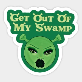 Get Out Of My Swamp Shrek ×Bratz Style Sticker